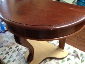 Before pic of wall table