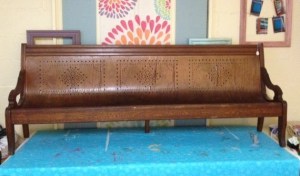 Before: Victorian children's pew 