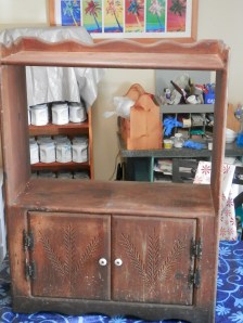 before pic of vintage cabinet