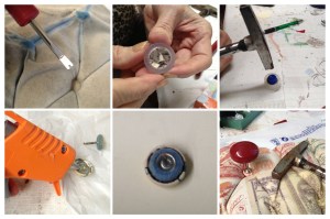 Some of the steps in covering each tack