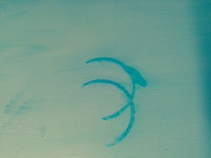 Two bad marks that I had trouble covering up. I finally tried primer and that worked.