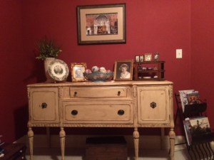 The finished piece in my home.