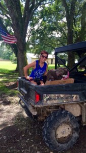 Here is my daughter bringing supplies to flood victims. Little did she know the next day her house would be flooded.