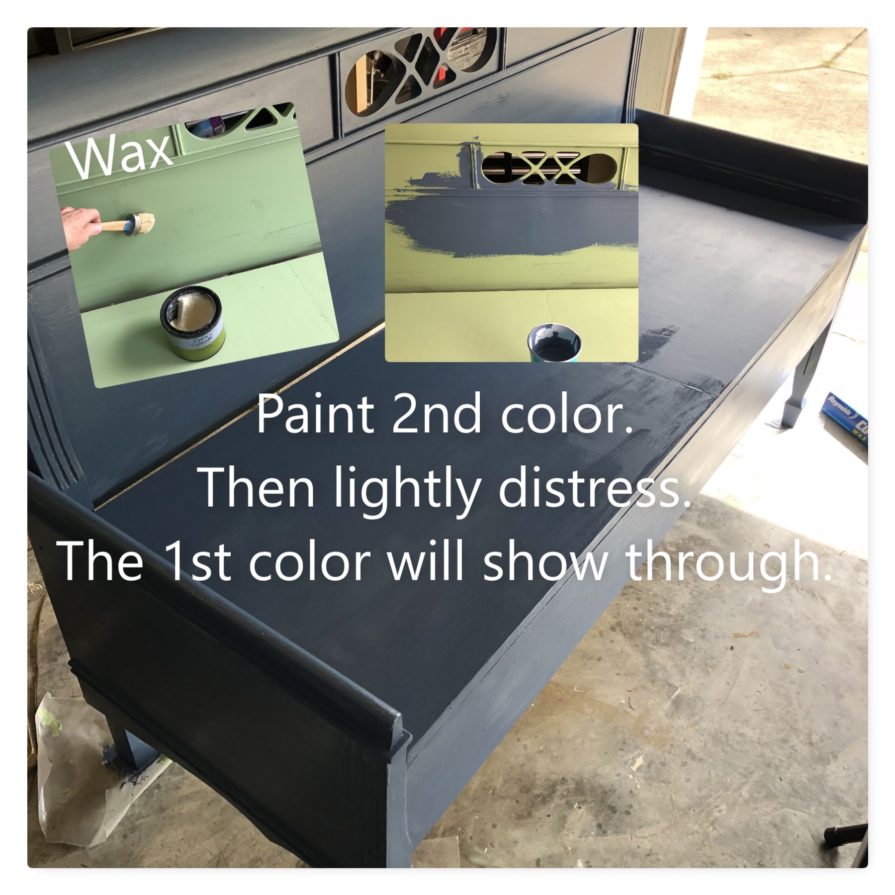 waxing and painting instructions Collage