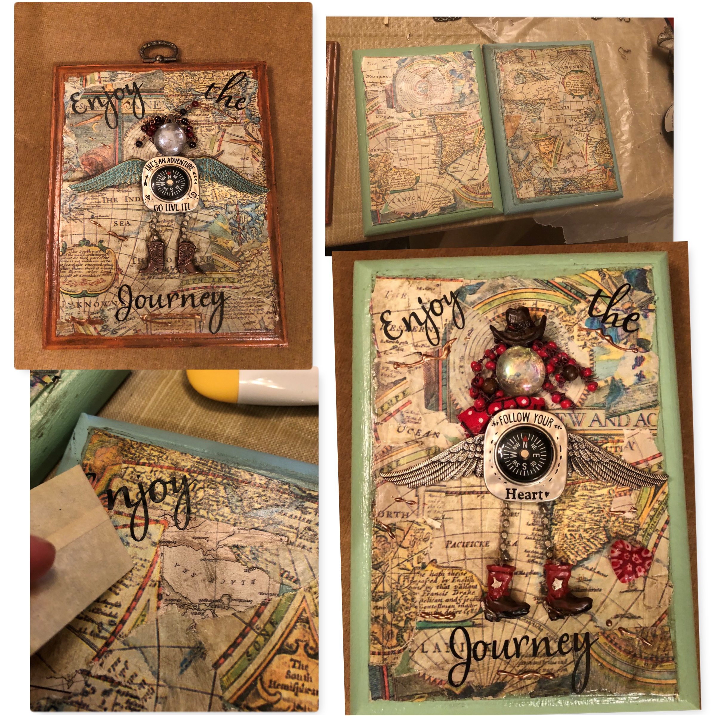 Compass enjoy the journey Collage